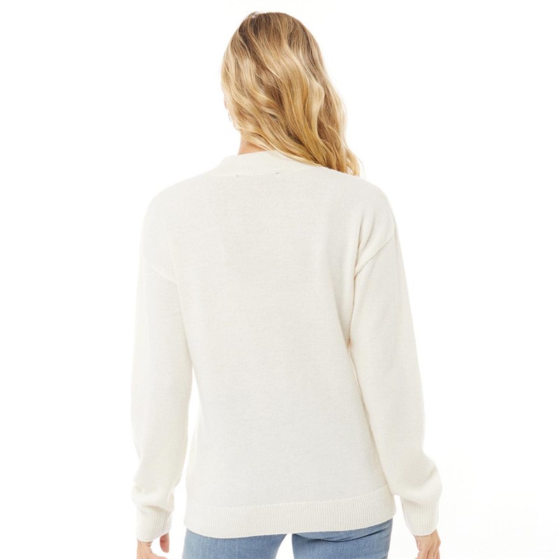 Buy Crew Clothing Womens Lambswool Cable Sleeve Jumper Marshmallow