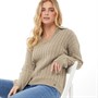 Crew Clothing Womens Knitted Polo Neck Jumper Neutral