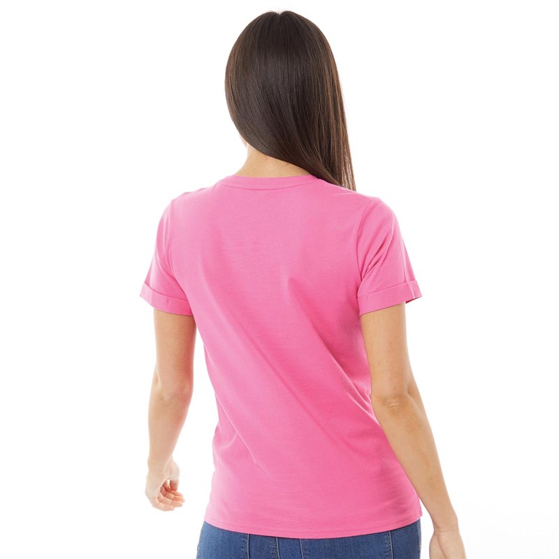 Crew Clothing Womens T-Shirt Shock Pink