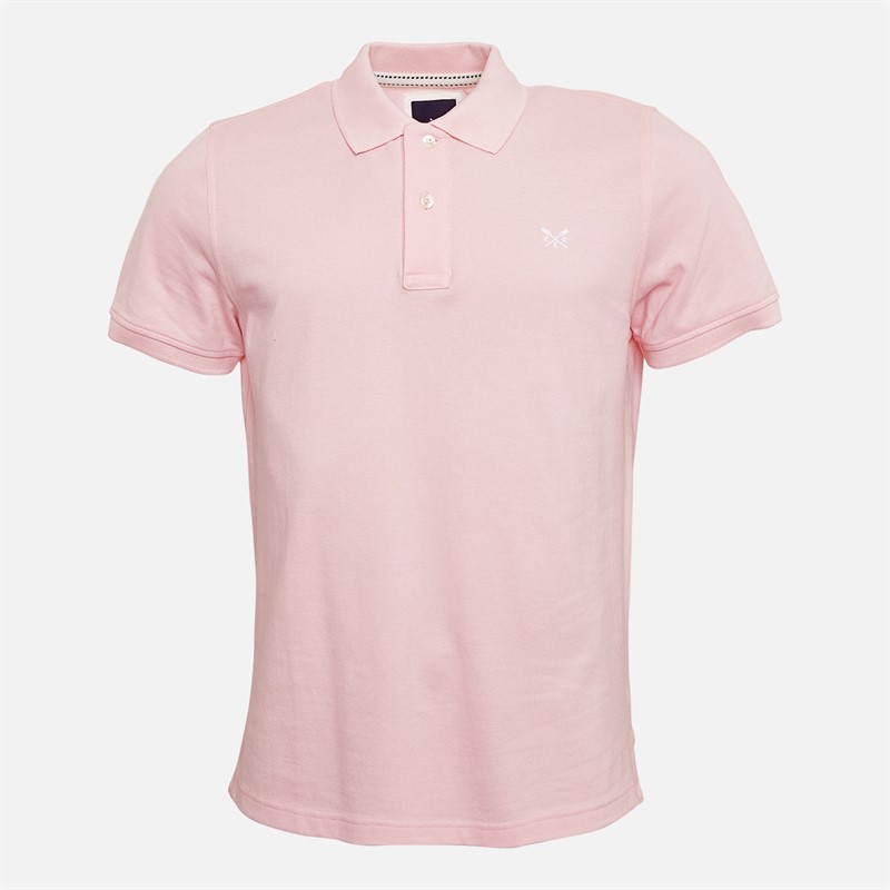 Crew Clothing Mens Melbury Solid Polo Shirt Pink