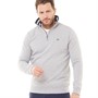 Crew Clothing Mens 1/2 Zip Solid Sweatshirt Grey Marl