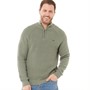 Crew Clothing Mens Rib 1/4 Zip Jumper Sea Spray