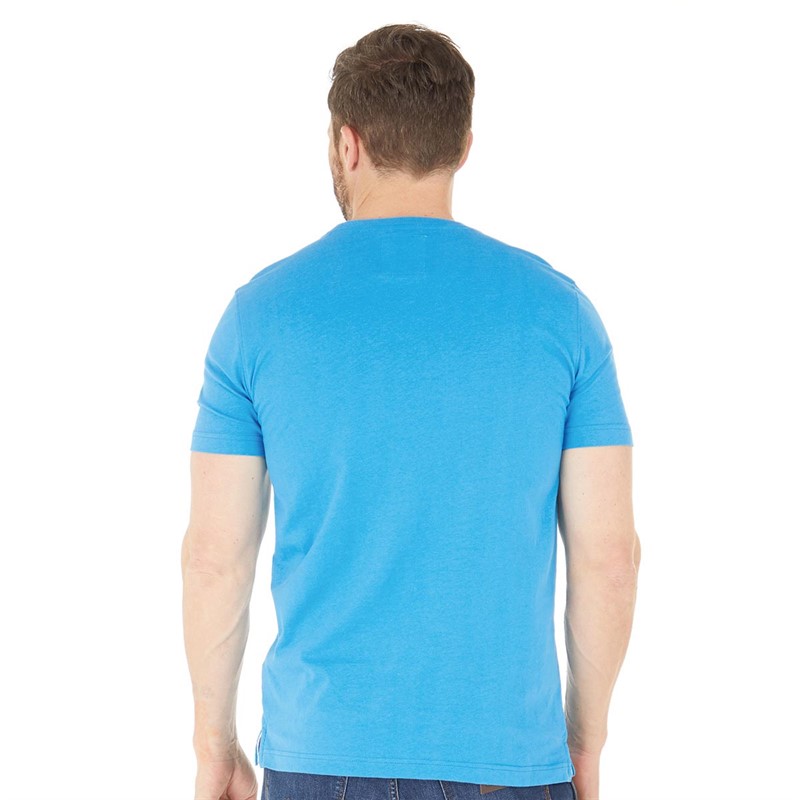 Crew Clothing Mens Round Neck T-Shirt Spirit Blue
