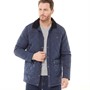 Crew Clothing Mens Cord Collar Quilted Jacket Navy