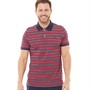 Crew Clothing Mens Oxford Stripe Polo Navy/Cayenne