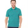 Crew Clothing Mens Stripe Polo Deep Lake/Provence/White