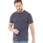 Crew Clothing Mens Print T-Shirt Navy