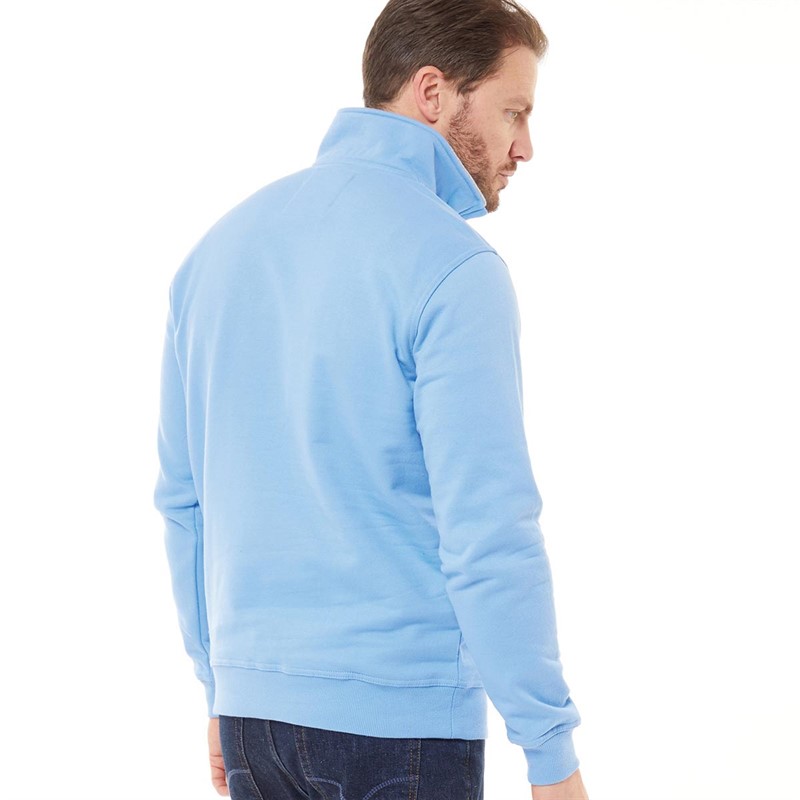 Crew Clothing Mens 1/4 Zip Solid Sweatshirt Provence