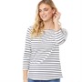 Crew Clothing Womens Cassie Stripe Top Vanilla Navy