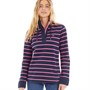 Crew Clothing Womens Toggle Stripe Sweatshirt Navy/Ibis Pink