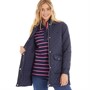 Crew Clothing Womens Quilted Long Sleeve Jacket Navy