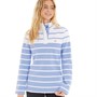 Crew Clothing Womens Button Neck Sweatshirt Bel Air Blue/White