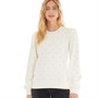 Crew Clothing Womens Spot Crew Neck Sweatshirt White/Mint Green
