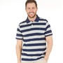 Crew Clothing Mens Stripe Polo Navy/Grey