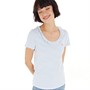 Crew Clothing Womens Frill Neck T-Shirt Royal Blue/White