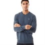 Crew Clothing Mens V-Neck Jumper Blue