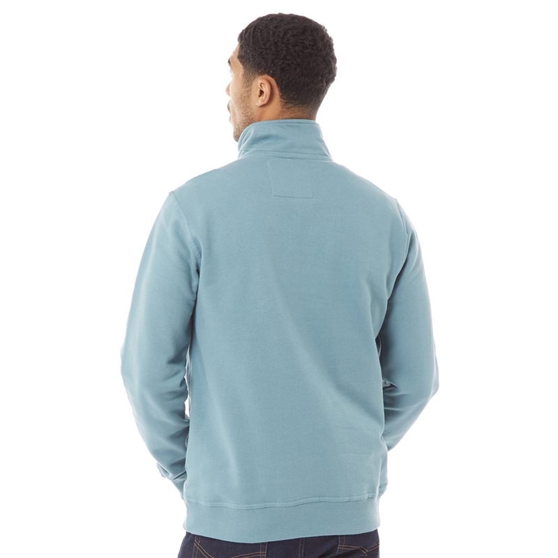 Crew Clothing Mens 1/2 Zip Sweatshirt Mist