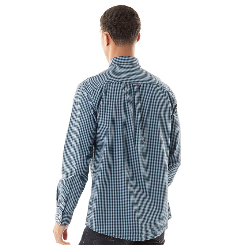 Buy Crew Clothing Mens Classic Gingham Long Sleeve Shirt Bluenavy