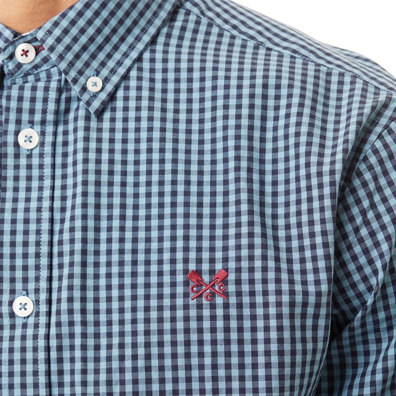 Buy Crew Clothing Mens Classic Gingham Long Sleeve Shirt Bluenavy