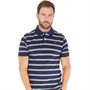 Crew Clothing Mens Stripe Polo Navy/Copen Blue/Sunflower