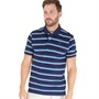 Crew Clothing Mens Stripe Polo Navy/White