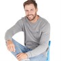 Crew Clothing Mens Jaspe Crew Neck Sweatshirt Grey Marl