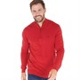 Crew Clothing Mens 1/4 Zip Neck Fine Cotton Jumper Red Marl