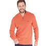 Crew Clothing Mens 1/4 Zip Waffle Jumper Burnt Sienna