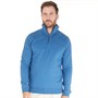 Crew Clothing Mens 1/4 Zip Solid Sweatshirt Dark Blue