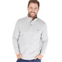 Crew Clothing Mens 1/2 Button Sweatshirt Grey Marl