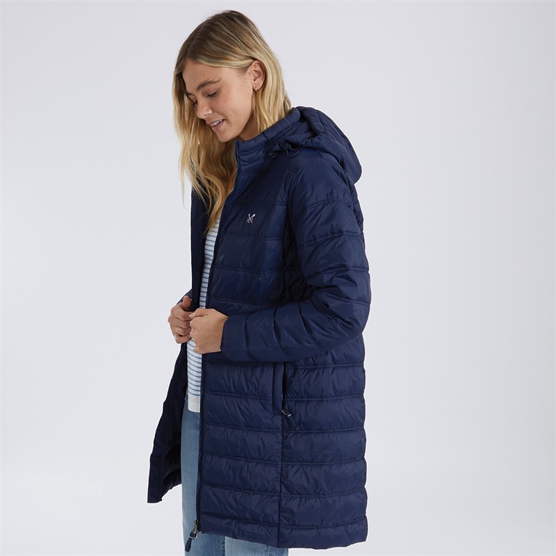 Crew Clothing Womens Long Line LW Jacket Navy