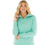 Crew Clothing Womens Zip Neck Sweatshirt Sea Green