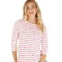 Crew Clothing Womens Printed Cassie Top Raspberry Wine