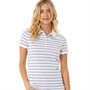 Crew Clothing Womens Stripe Polo Shirt Ink Wash