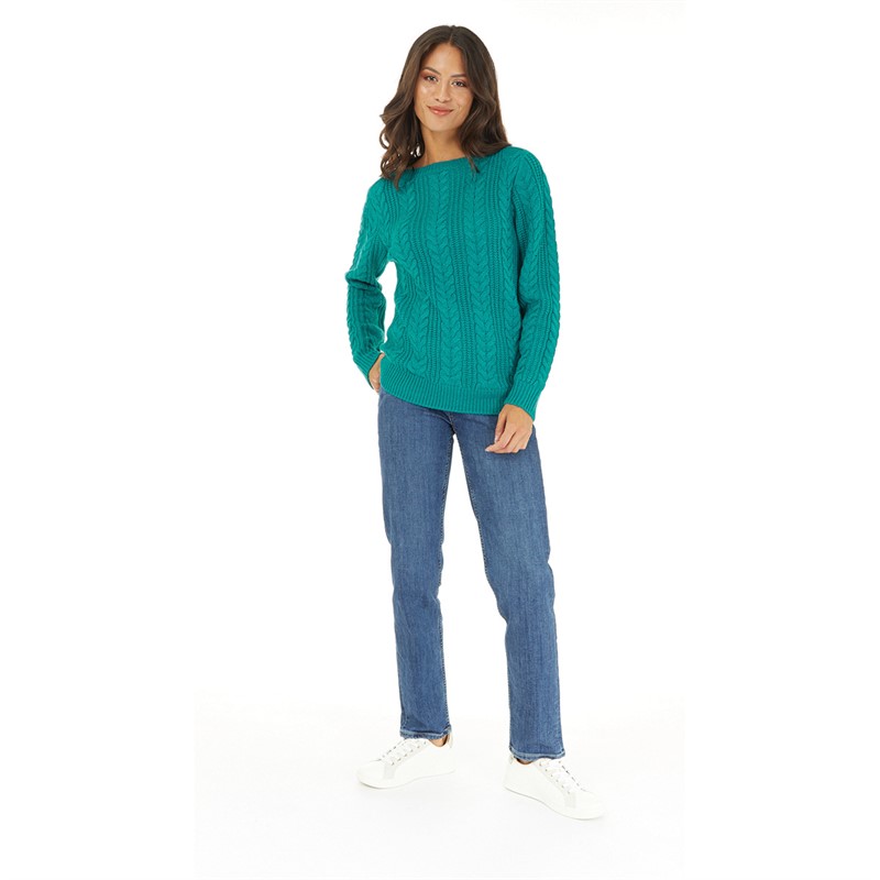 Crew Clothing Womens Boatneck Top Shaded Spruce