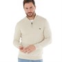 Crew Clothing Mens Fine Cotton 1/4 Zip Jumper Rainy Day Marl