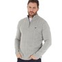 Crew Clothing Mens Lambswool 1/4 Zip Jumper Grey Marl