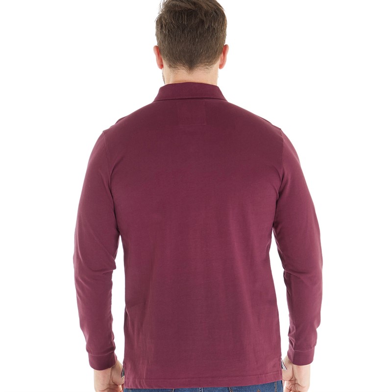 Crew Clothing Mens Long Sleeve Polo Fig