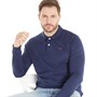 Crew Clothing Mens Long Sleeve Polo Navy