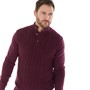 Crew Clothing Mens Lambswool Button Neck Jumper Fig Marl