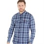Crew Clothing Mens Flannel Check Shirt Navy/Steel Blue/Dusk Blue