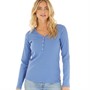 Crew Clothing Womens Ribbed T-Shirt Bluebell