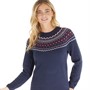 Crew Clothing Womens Patterned Jumper Rainy Day Marl/Ruby
