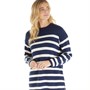 Crew Clothing Womens Longline Jumper White/Navy