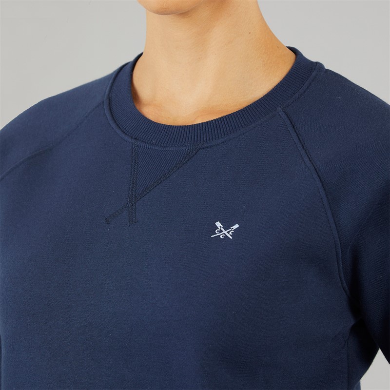 Crew Clothing Womens Crew Neck Sweatshirt Navy