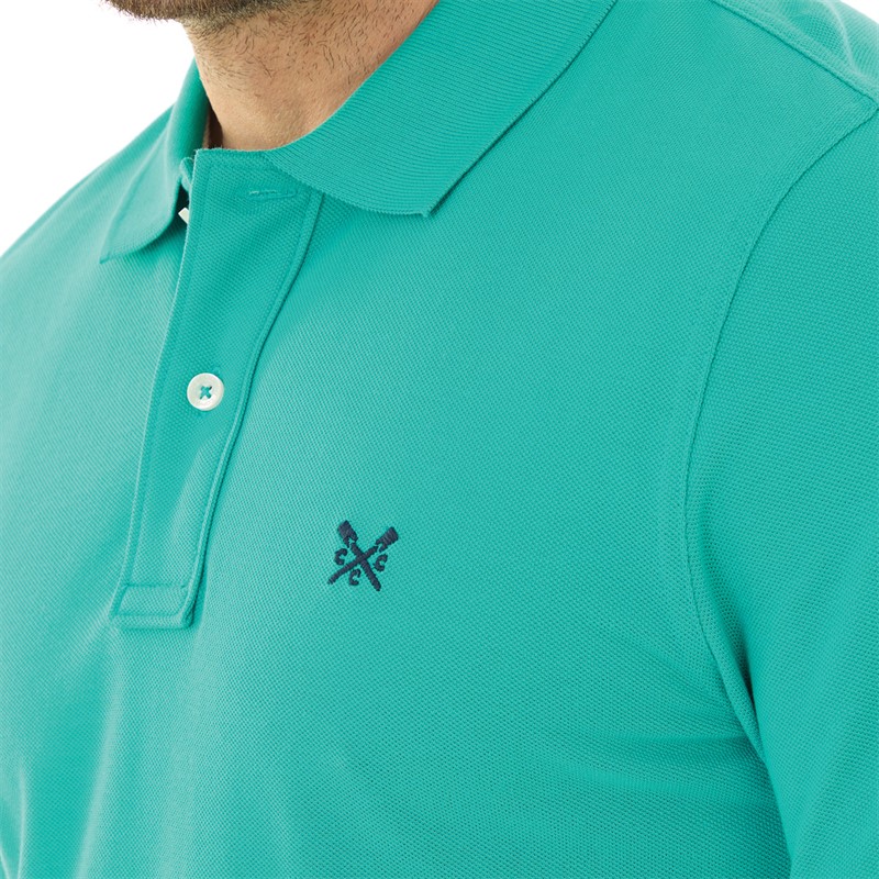 Crew Clothing Mens Melbury Solid Polo Veridian Green