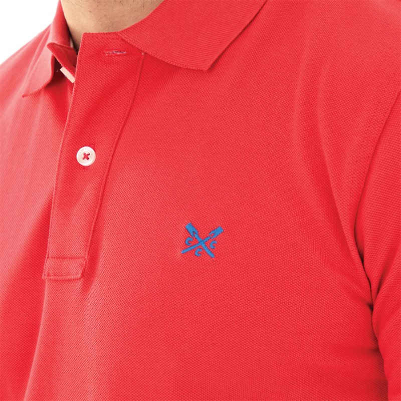 Crew Clothing Mens Melbury Solid Polo Tomato Puree