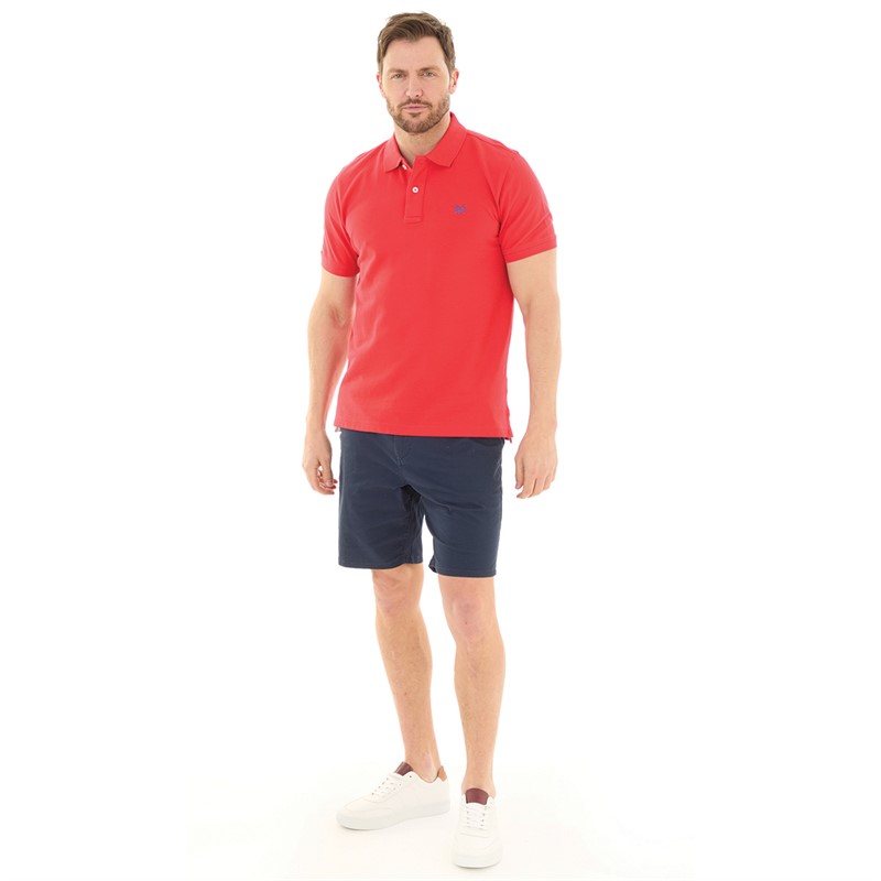 Crew Clothing Mens Melbury Solid Polo Tomato Puree