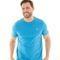 Crew Clothing Mens Round Neck T-Shirt Spirit Blue