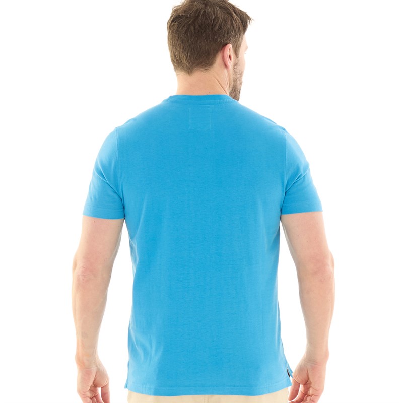 Crew Clothing Mens Round Neck T-Shirt Spirit Blue